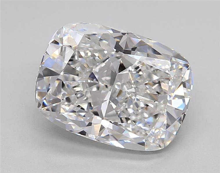 3.23ct E VVS2 Rare Carat Ideal Cut Cushion Lab Grown Diamond