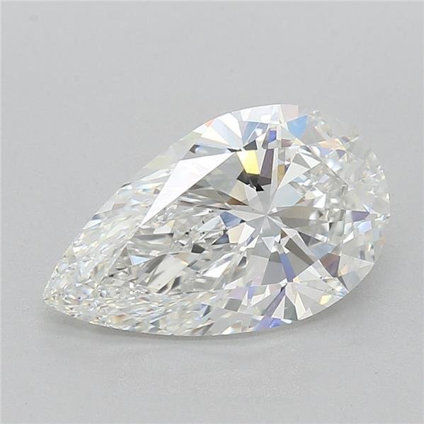 4.61ct F VS1 Very Good Cut Pear Lab Grown Diamond