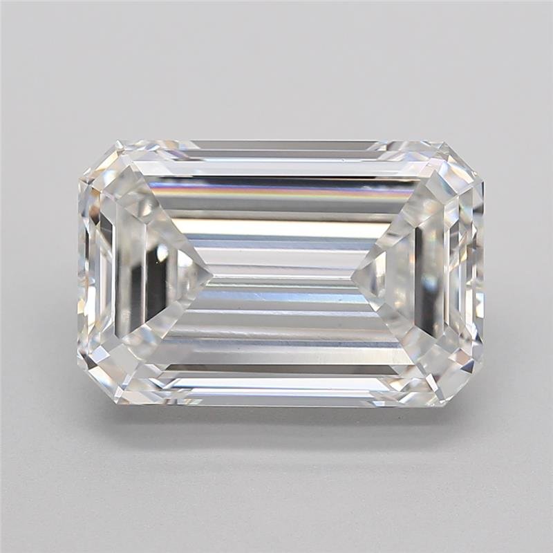 7.04ct F VS1 Excellent Cut Emerald Lab Grown Diamond