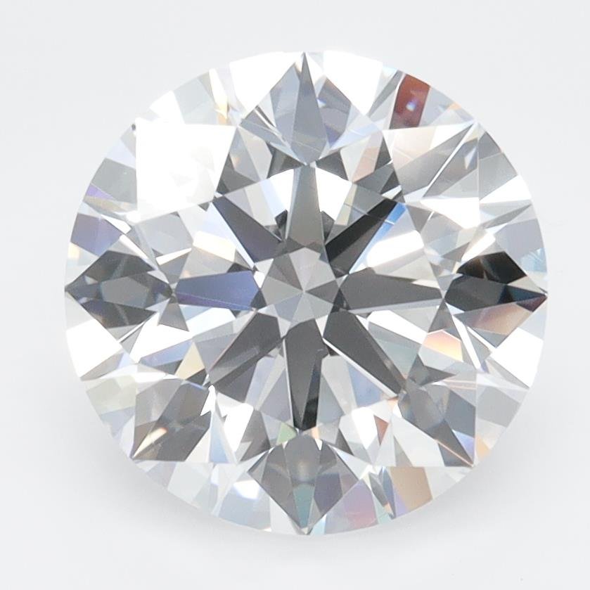 3.28ct D VVS1 Rare Carat Ideal Cut Round Lab Grown Diamond