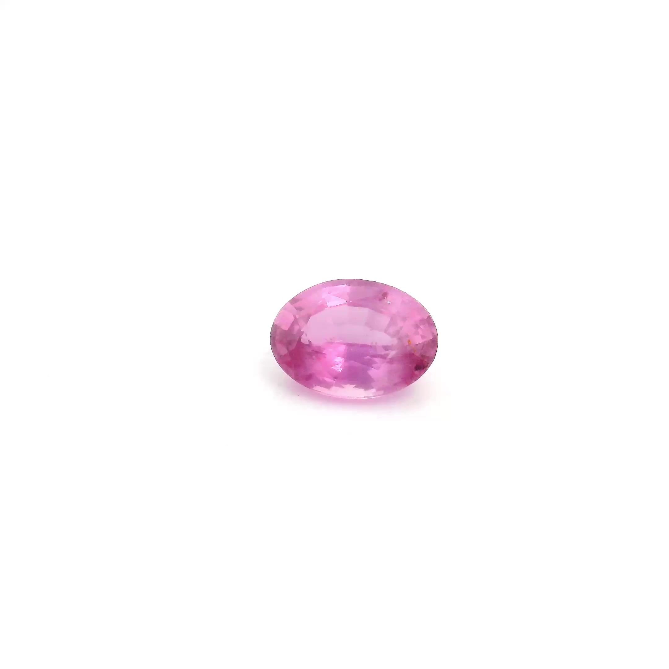 1.05 Carat Pink Oval Sapphire