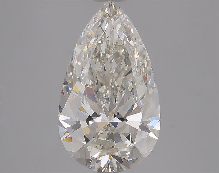 3.98ct H VS2 Rare Carat Ideal Cut Pear Lab Grown Diamond