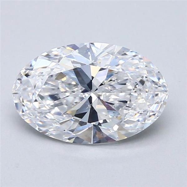 2.02ct D SI1 Rare Carat Ideal Cut Oval Diamond