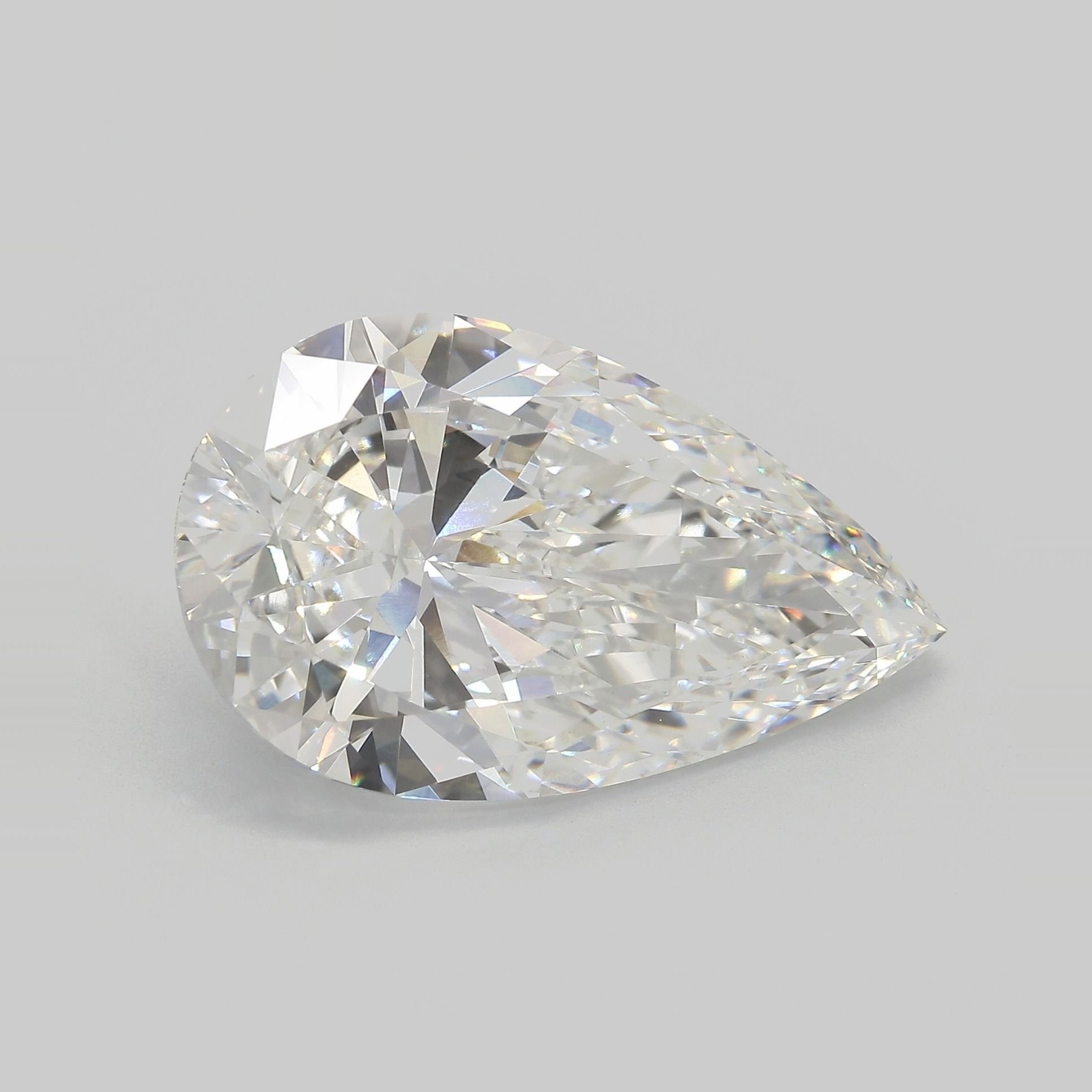 14.76ct F VVS2 Very Good Cut Pear Lab Grown Diamond