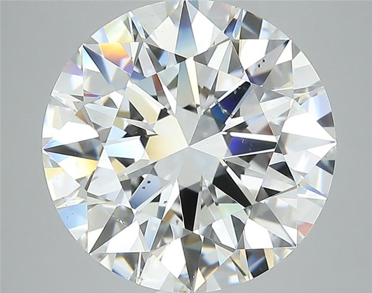 5.05ct F SI1 Rare Carat Ideal Cut Round Diamond