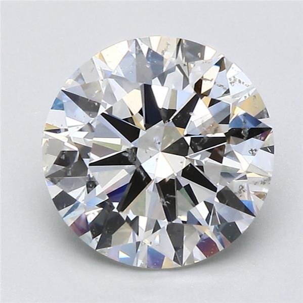 2.90ct I SI2 Rare Carat Ideal Cut Round Diamond