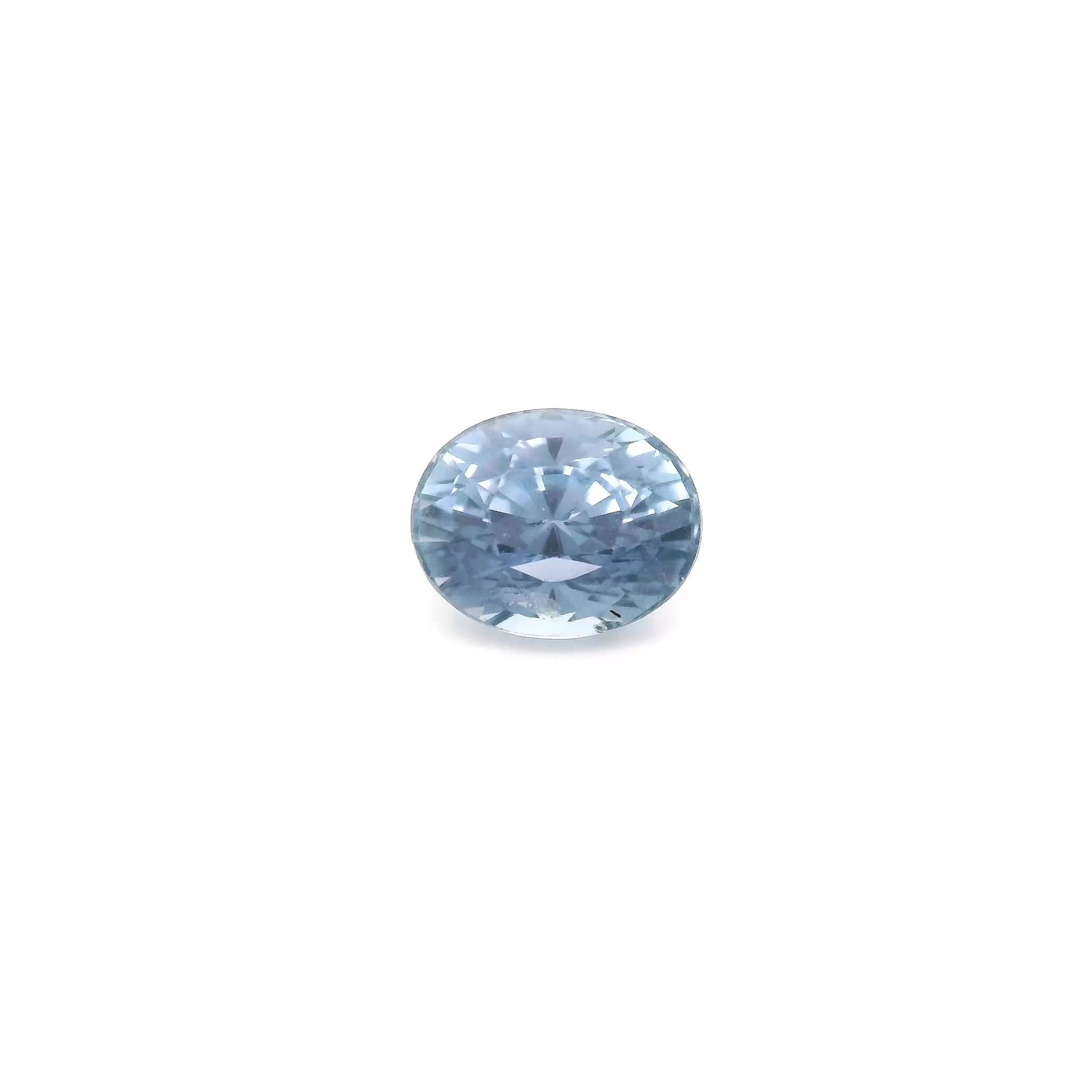 1.23 Carat Light Blue Oval Sapphire