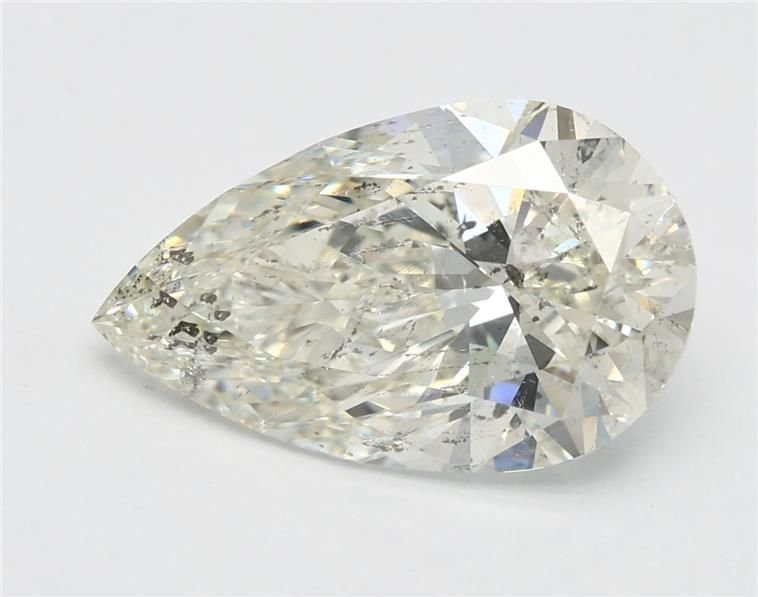 3.04ct I SI2 Rare Carat Ideal Cut Pear Diamond
