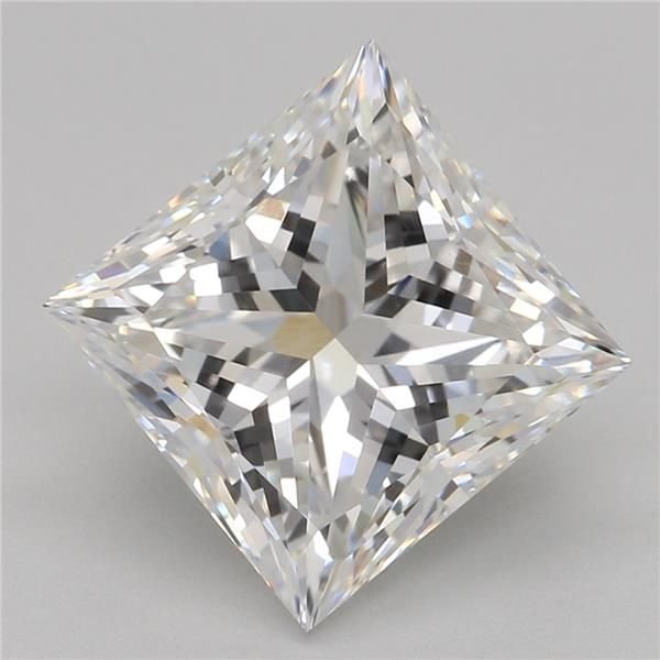 3.09ct E VS1 Rare Carat Ideal Cut Princess Lab Grown Diamond