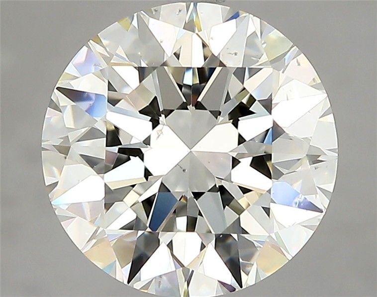 4.09ct K SI1 Rare Carat Ideal Cut Round Diamond