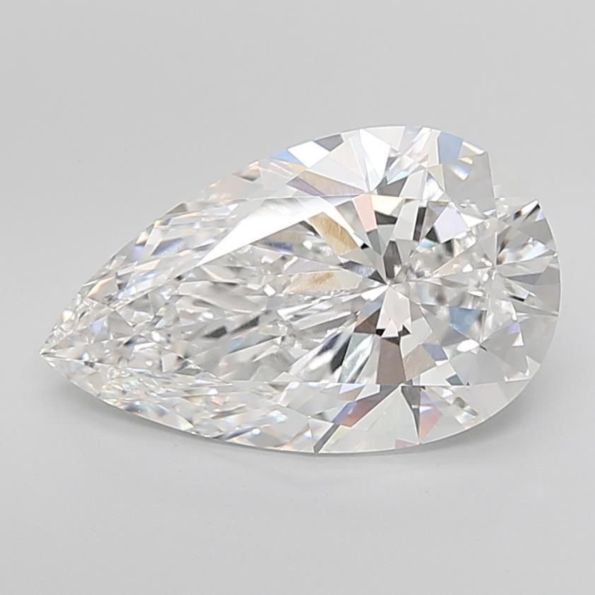 7.09ct E VVS2 Rare Carat Ideal Cut Pear Lab Grown Diamond