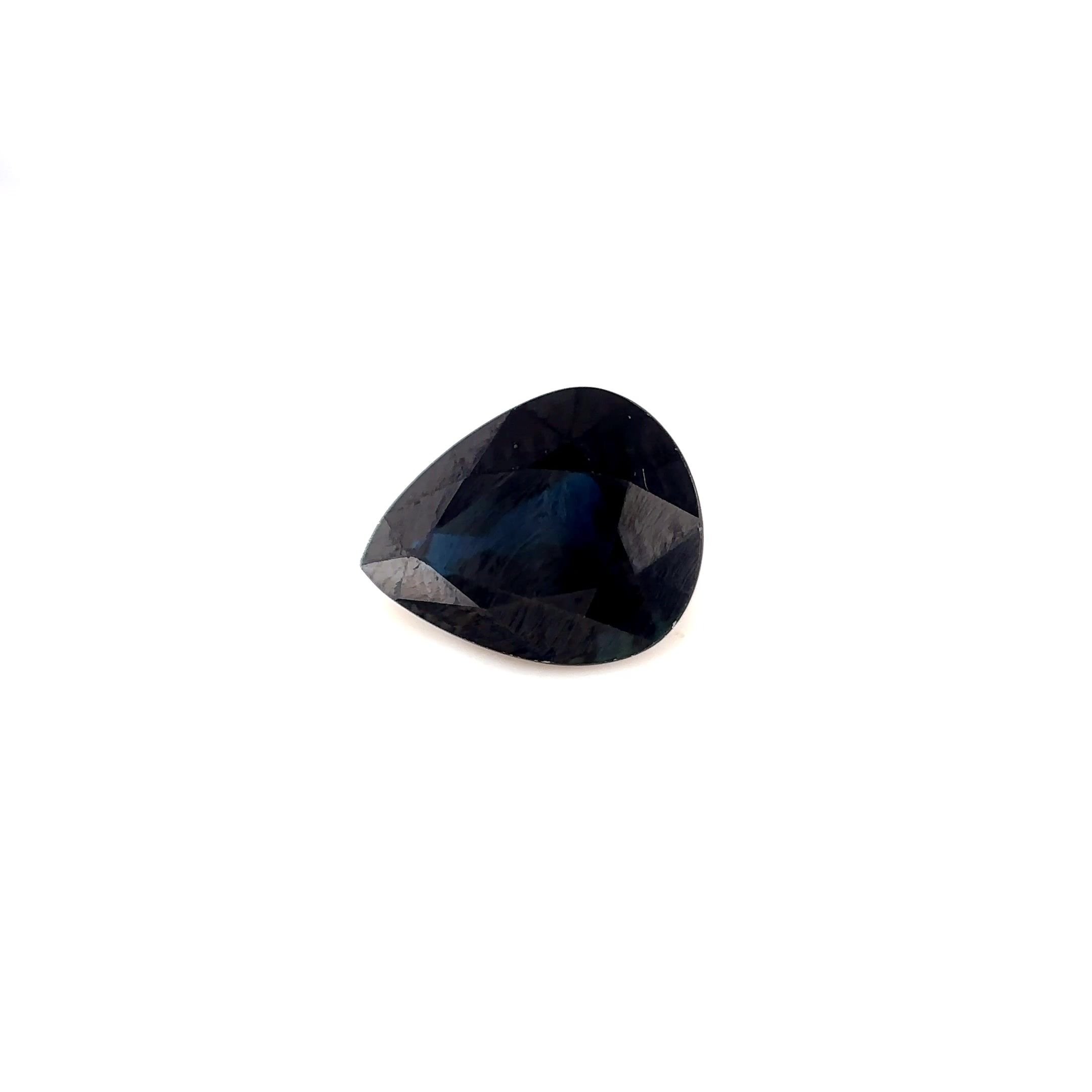3.05 Carat Blue Pear Sapphire