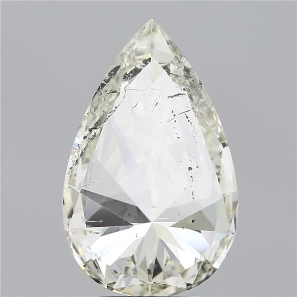 5.02ct K SI2 Rare Carat Ideal Cut Pear Diamond