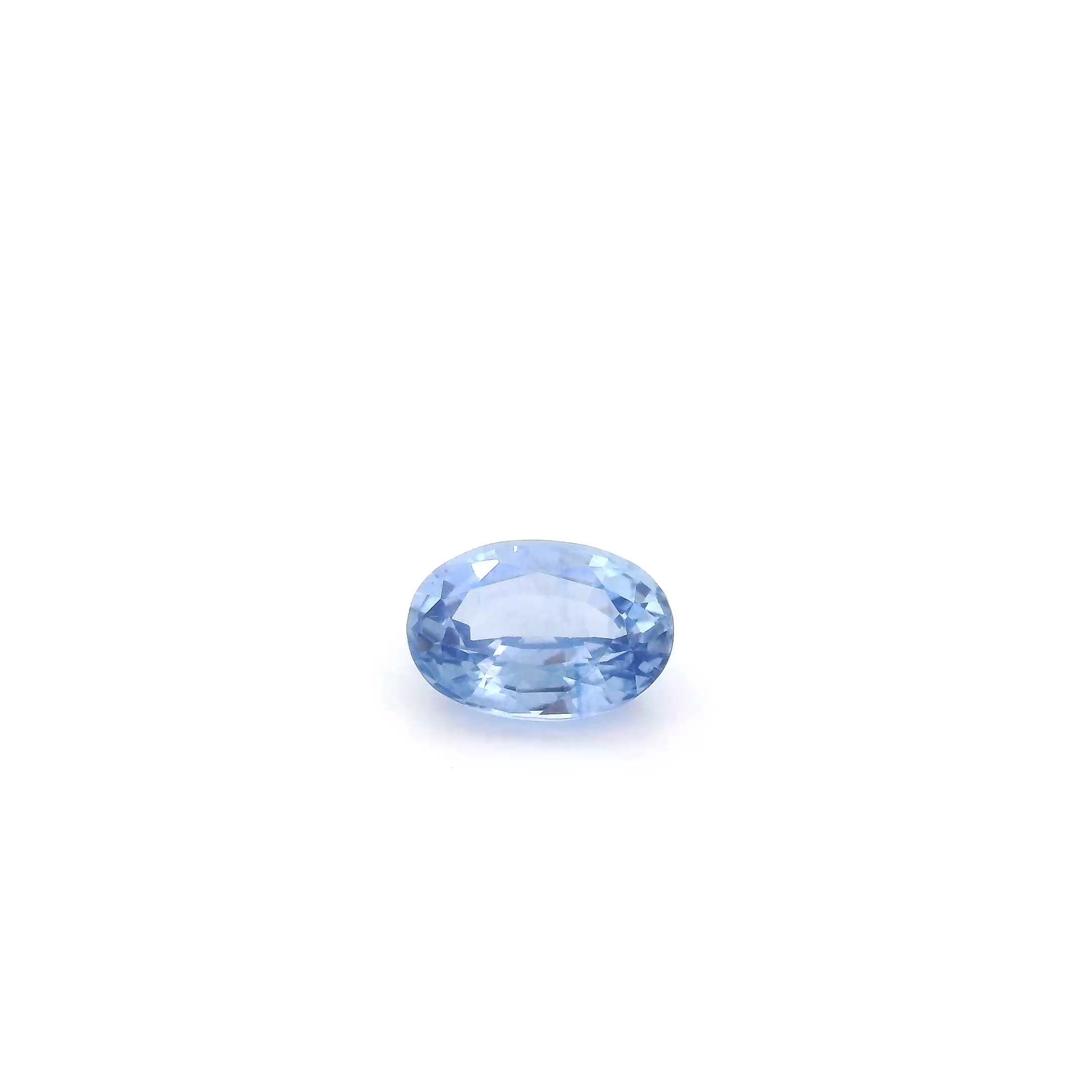 0.70 Carat Light Blue Oval Sapphire