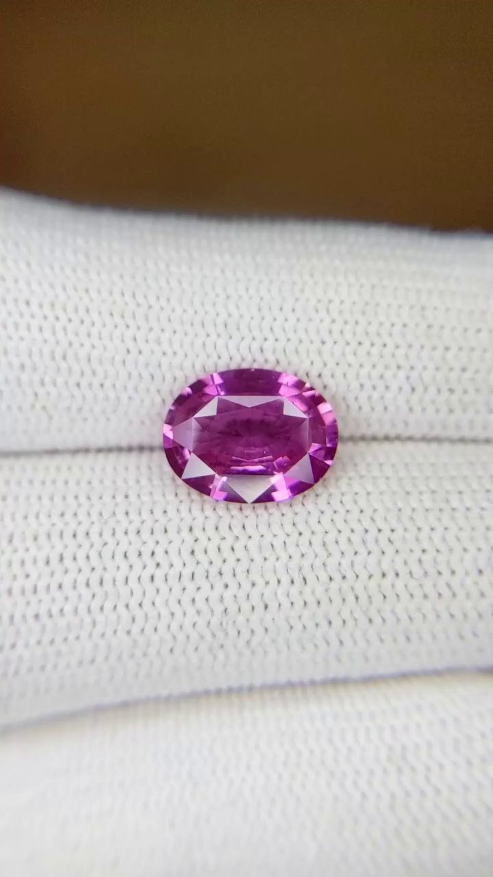 3.13 Carat Pink Oval Sapphire