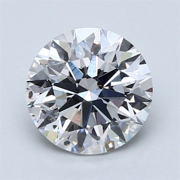 2.01ct E SI2 Rare Carat Ideal Cut Round Diamond