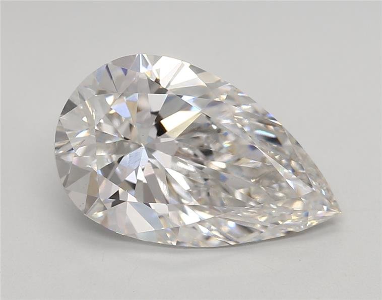 4.05ct E VS1 Rare Carat Ideal Cut Pear Lab Grown Diamond