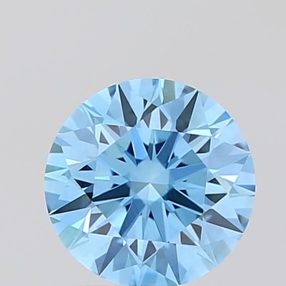 1.54 Ct. Fancy Vivid Blue Round Lab Diamond
