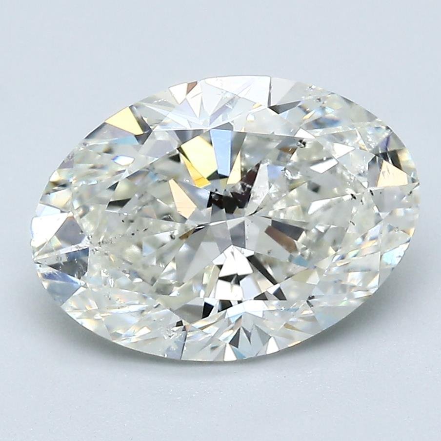 3.04ct I SI2 Rare Carat Ideal Cut Oval Diamond