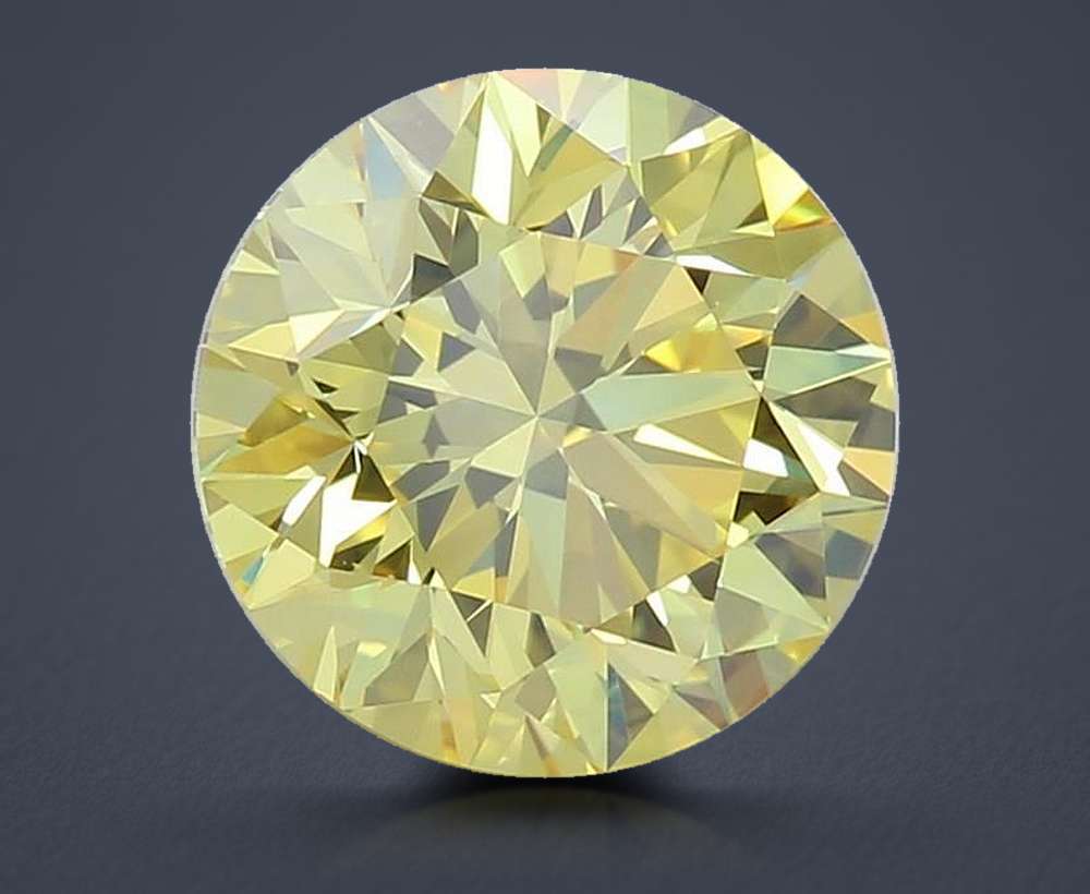 1.50 Ct. Fancy Vivid Yellow Round Lab Diamond