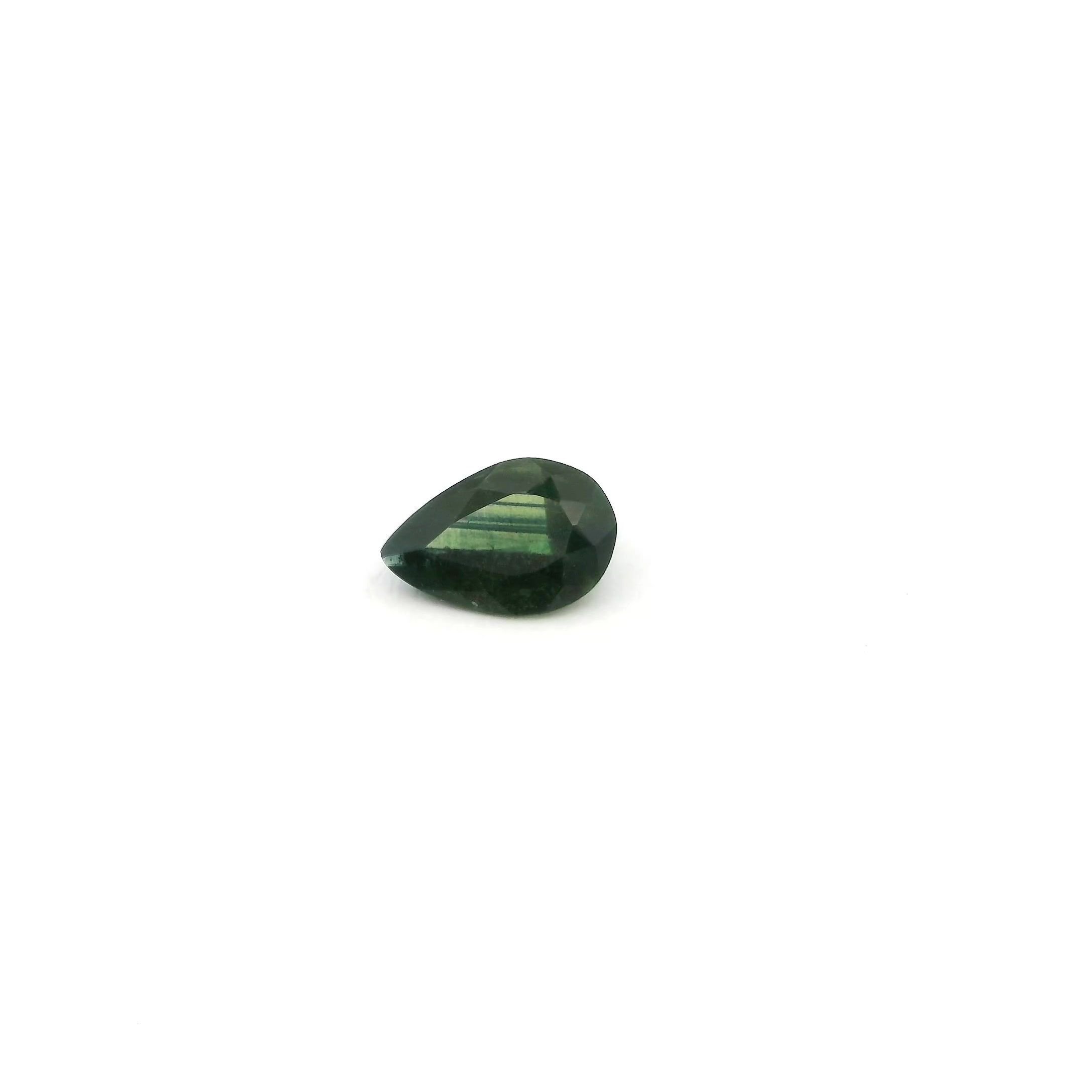 0.41 Carat Intense Green Pear Sapphire