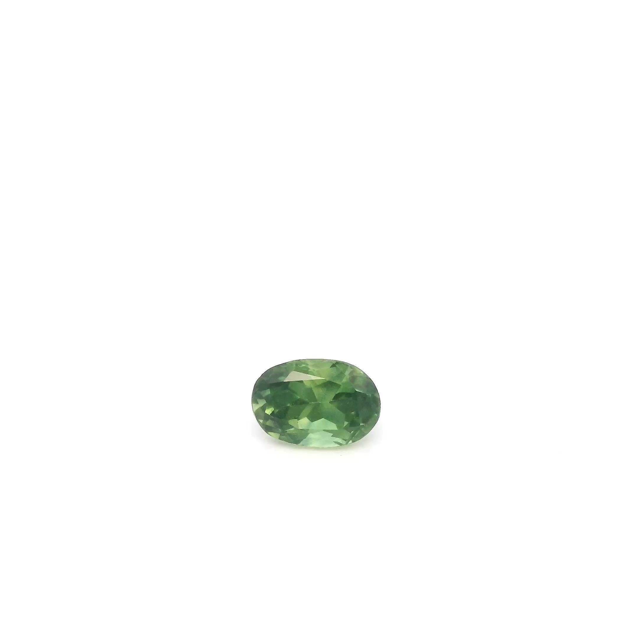 0.50 Carat Intense Green Oval Sapphire