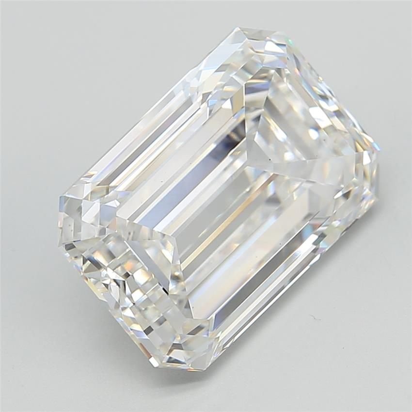 11.10ct F VS1 Rare Carat Ideal Cut Emerald Lab Grown Diamond
