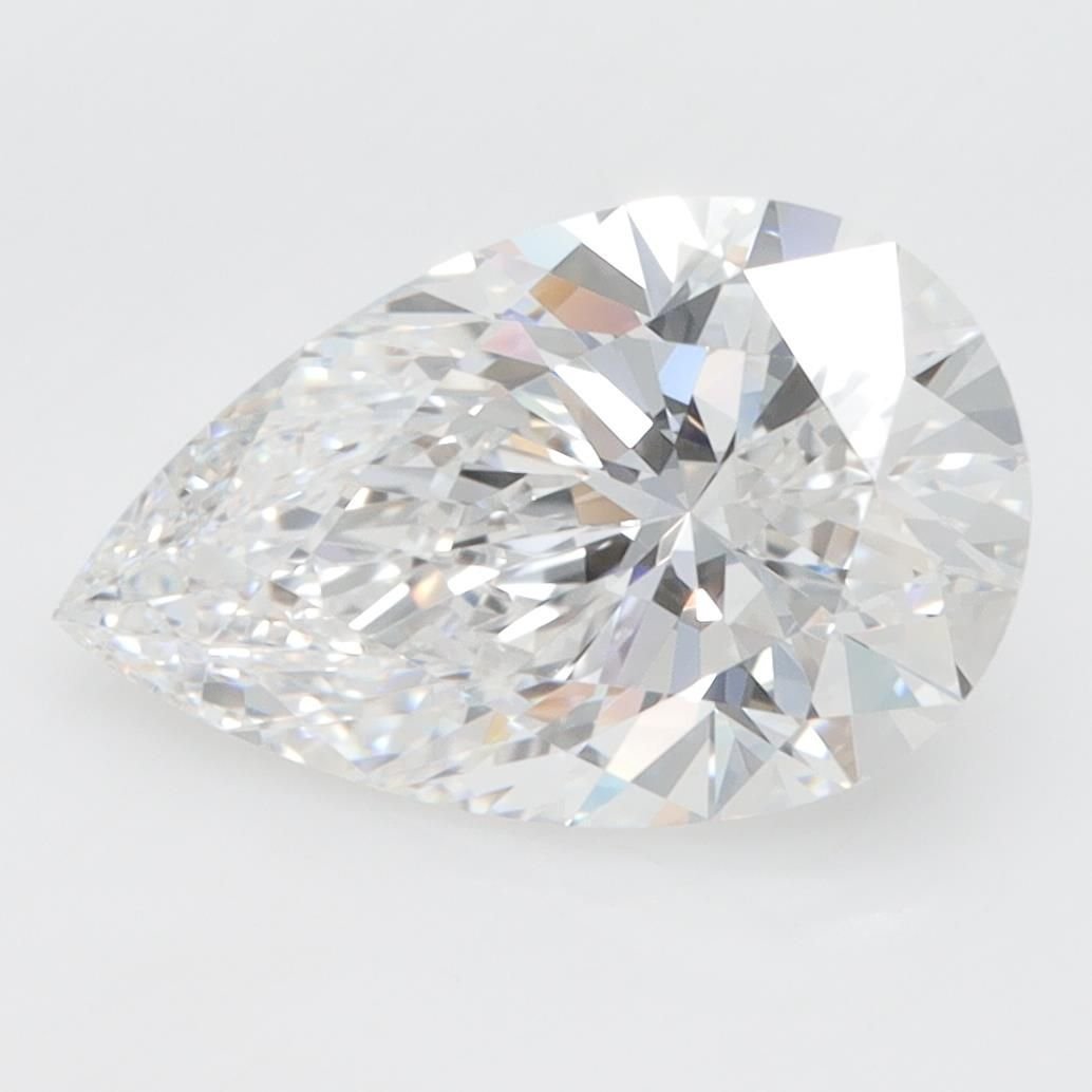 3.07ct F VVS2 Rare Carat Ideal Cut Pear Lab Grown Diamond