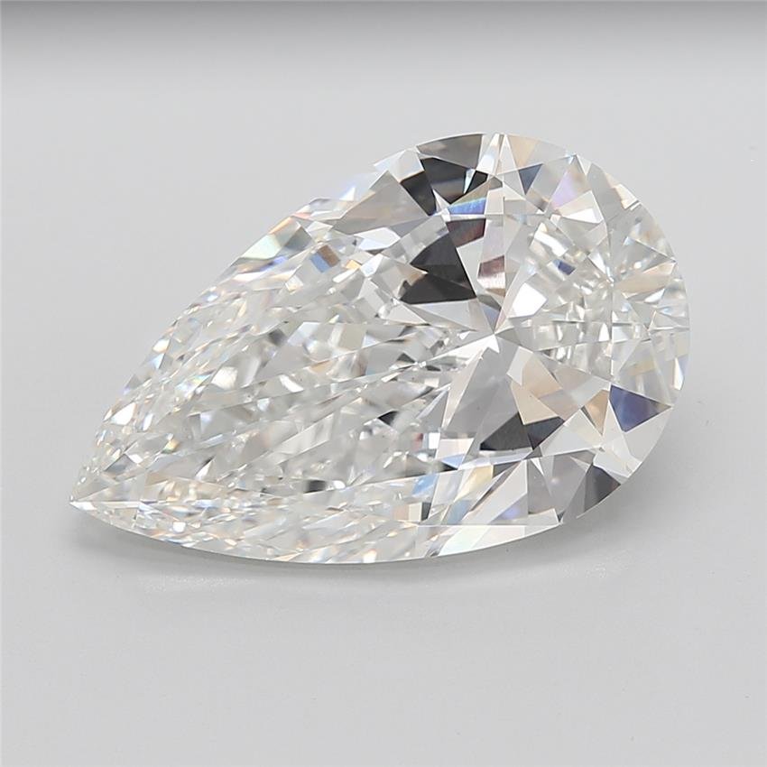 15.02ct F VVS2 Very Good Cut Pear Lab Grown Diamond