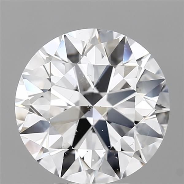 5.02ct D SI2 Rare Carat Ideal Cut Round Diamond