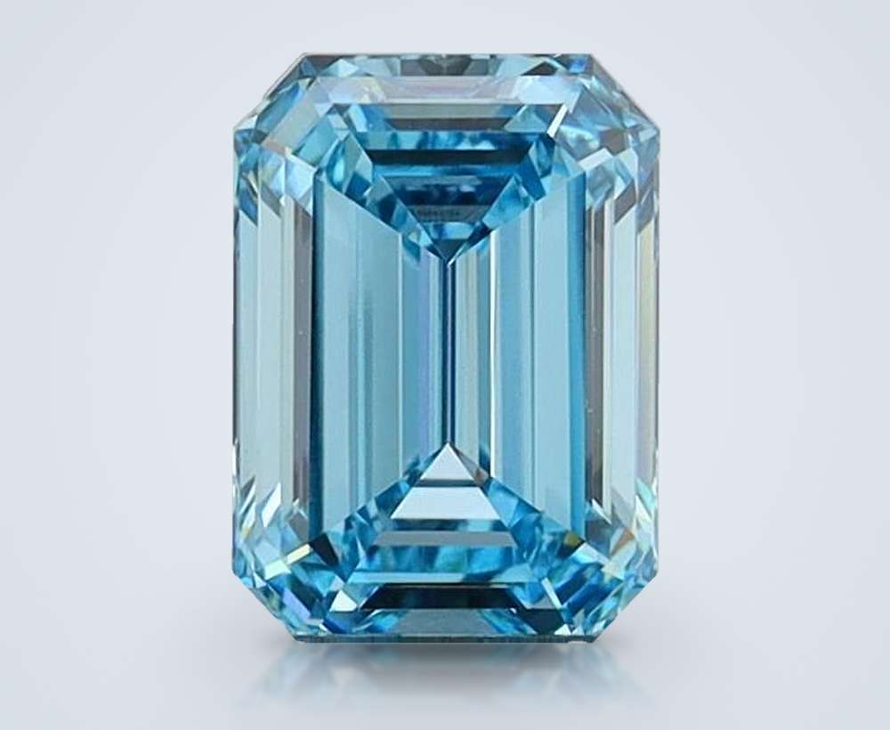 1.44 Ct. Fancy Vivid Blue Emerald Lab Diamond