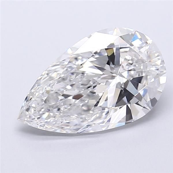 3.01ct E VS1 Rare Carat Ideal Cut Pear Lab Grown Diamond