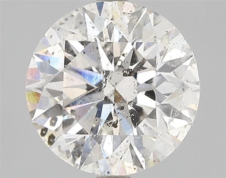 2.51ct I SI2 Rare Carat Ideal Cut Round Diamond