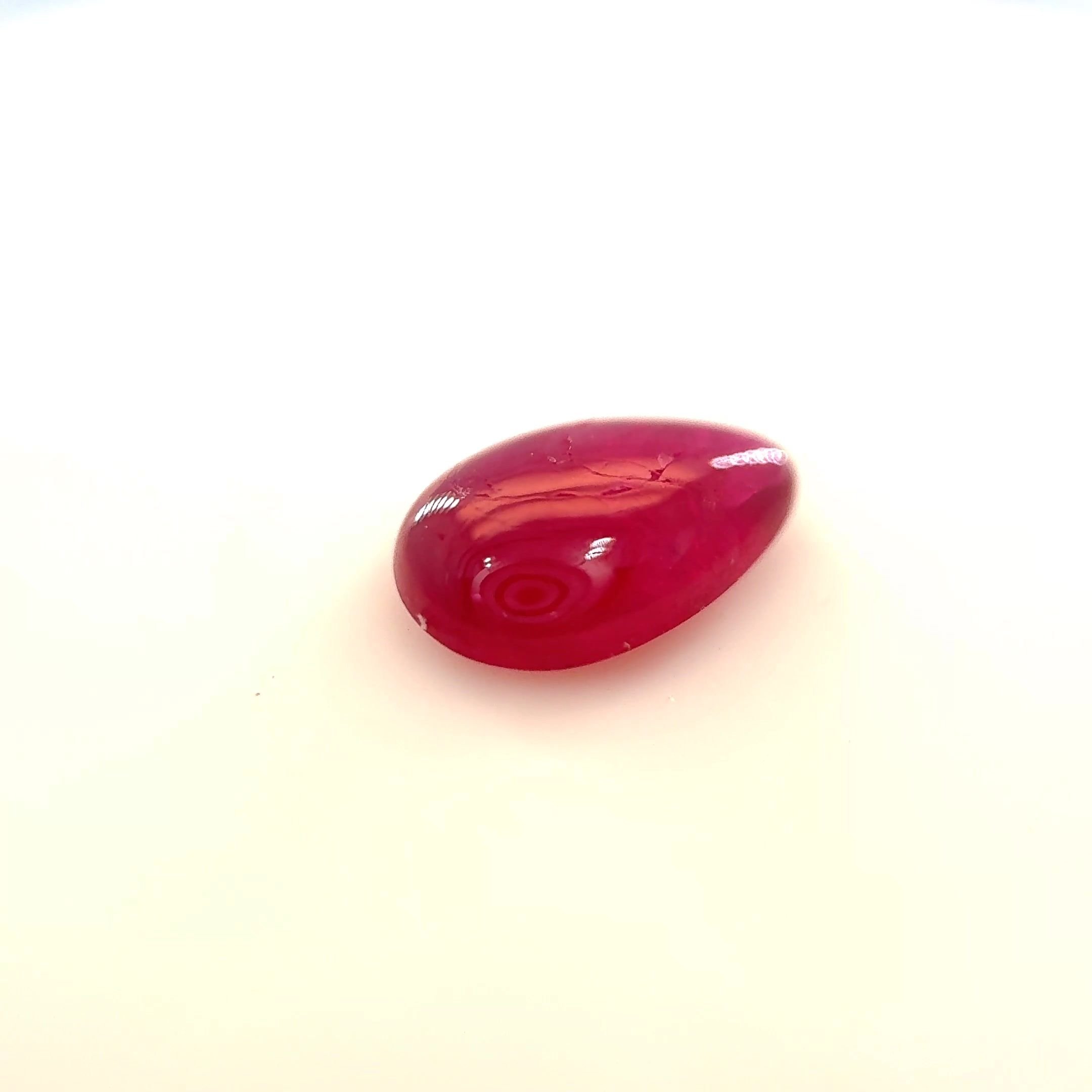 0.92 Carat Red Pear Ruby