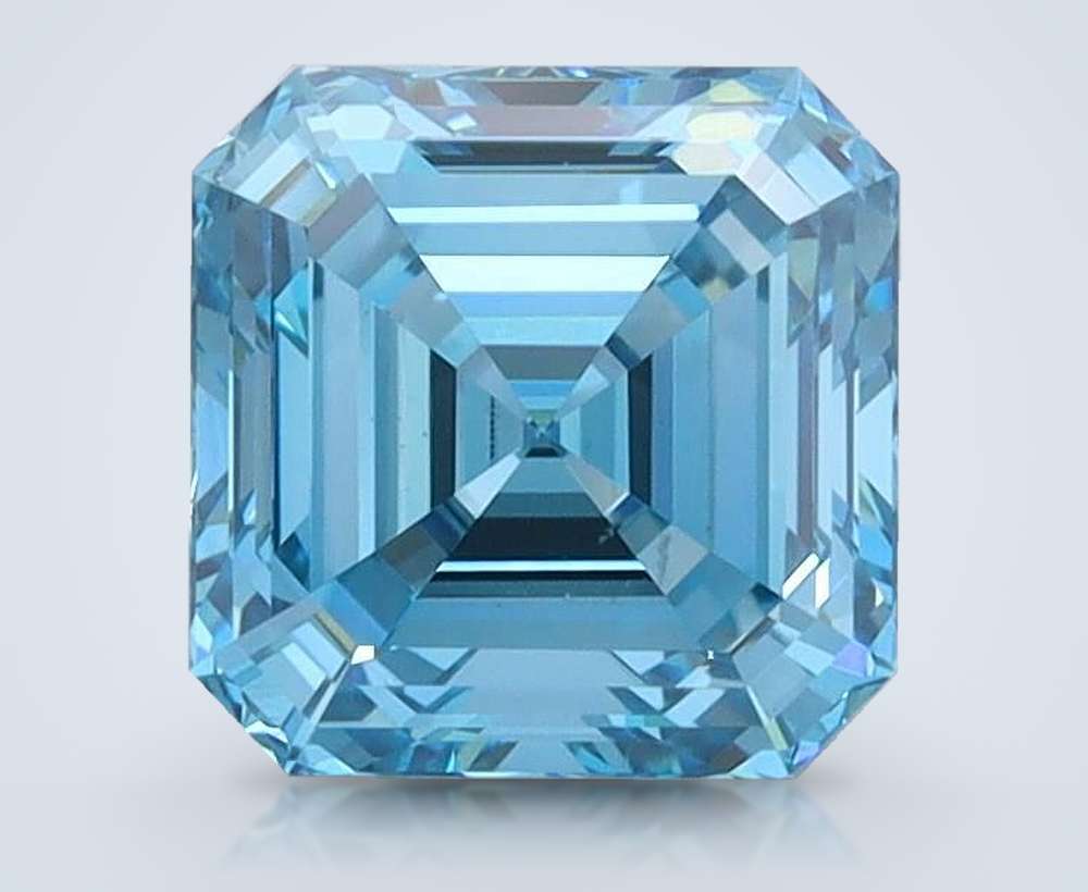 1.58 Ct. Fancy Vivid Blue Asscher Lab Diamond