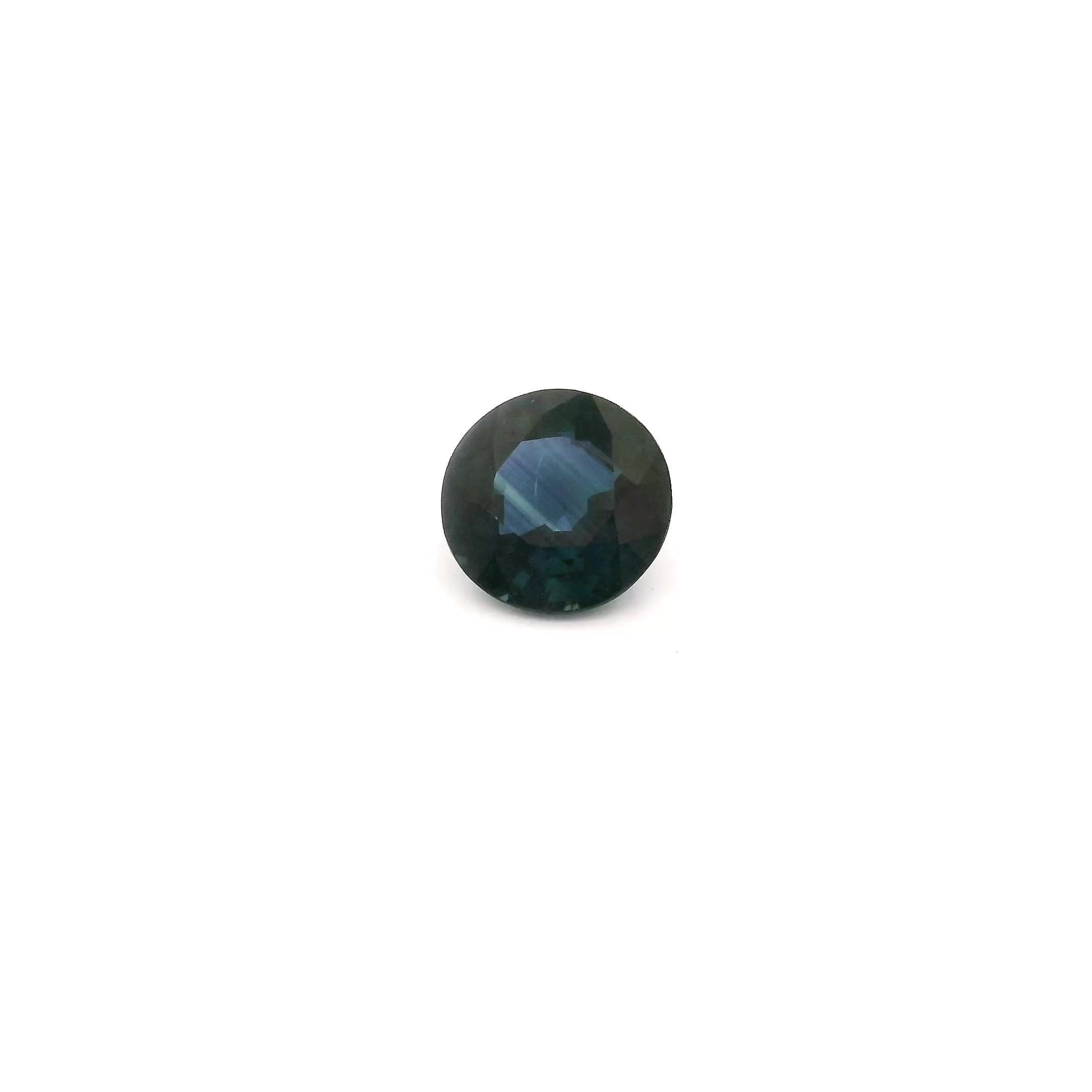 0.69 Carat Vivid Blue Round Sapphire