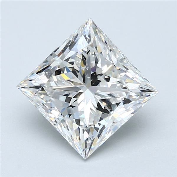3.02ct G SI2 Rare Carat Ideal Cut Princess Diamond