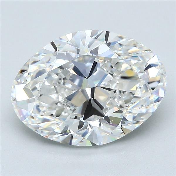 3.51ct F VS2 Rare Carat Ideal Cut Oval Diamond