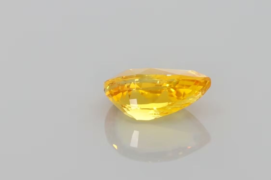2.16 Carat Deep Yellow Pear Sapphire