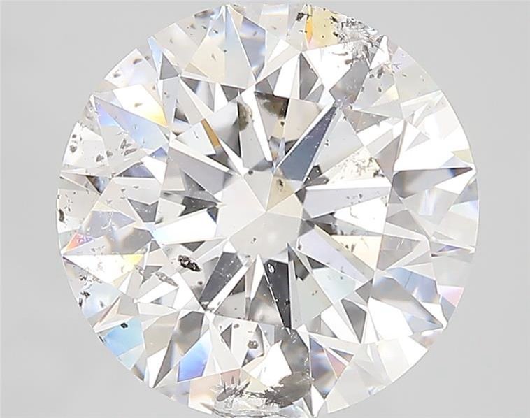 5.06ct D SI2 Rare Carat Ideal Cut Round Diamond