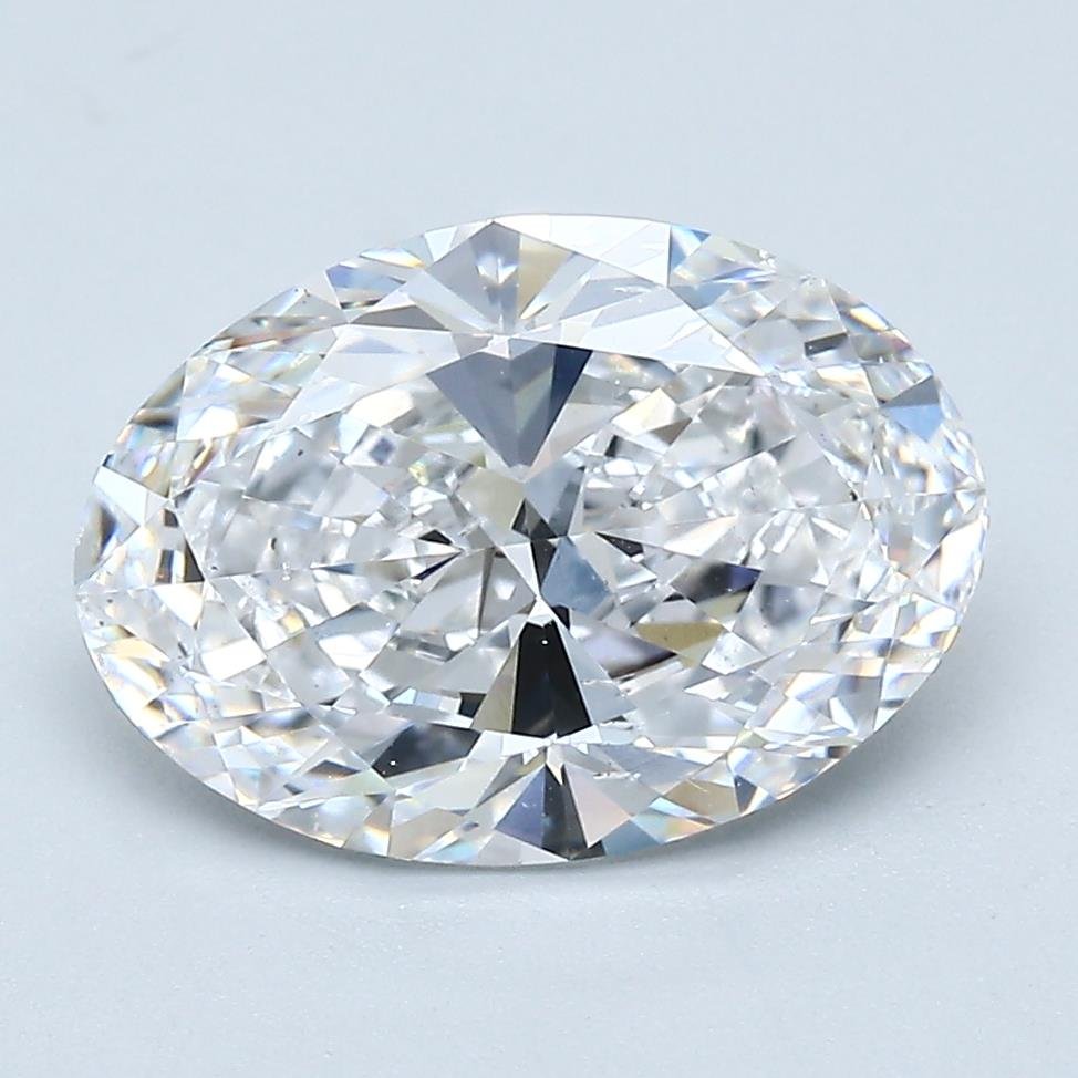 3.01ct D SI1 Rare Carat Ideal Cut Oval Diamond