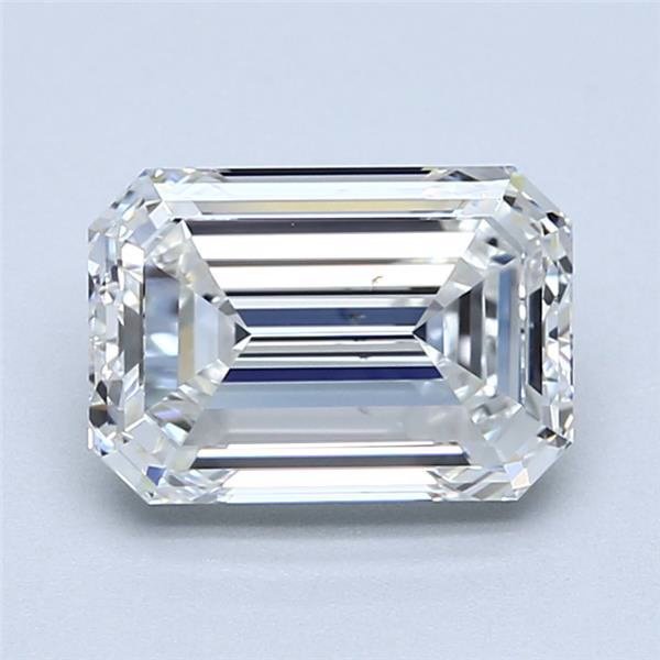2.01ct H VS2 Rare Carat Ideal Cut Emerald Diamond