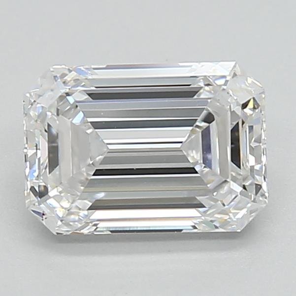 1.36ct D VVS2 Excellent Cut Emerald Lab Grown Diamond