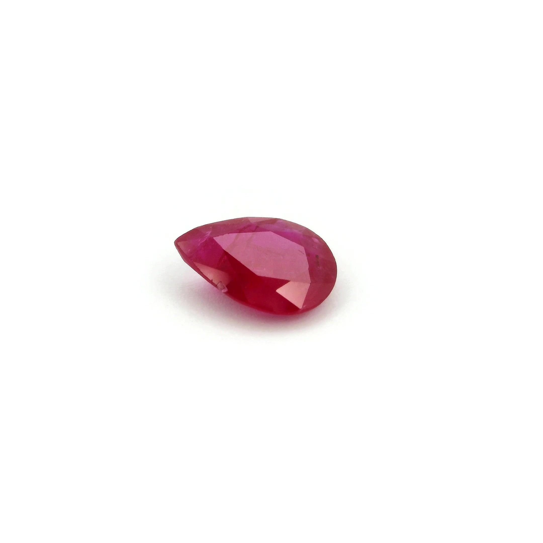 1.04 Carat Intense Red Pear Ruby