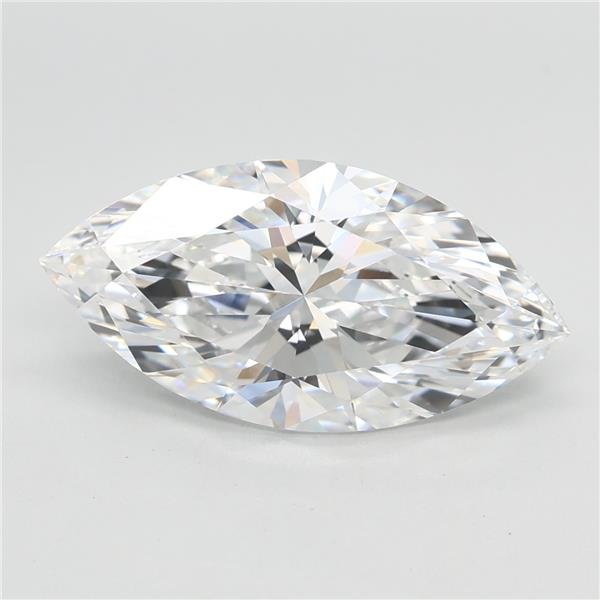 3.05ct D VVS2 Rare Carat Ideal Cut Marquise Lab Grown Diamond