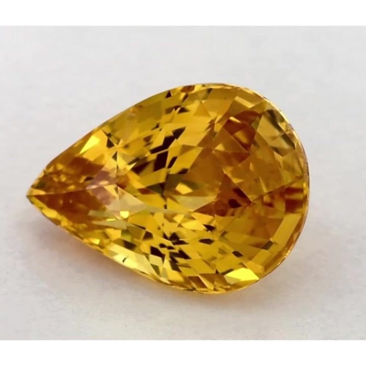 3.02 Carat Yellow Pear Sapphire