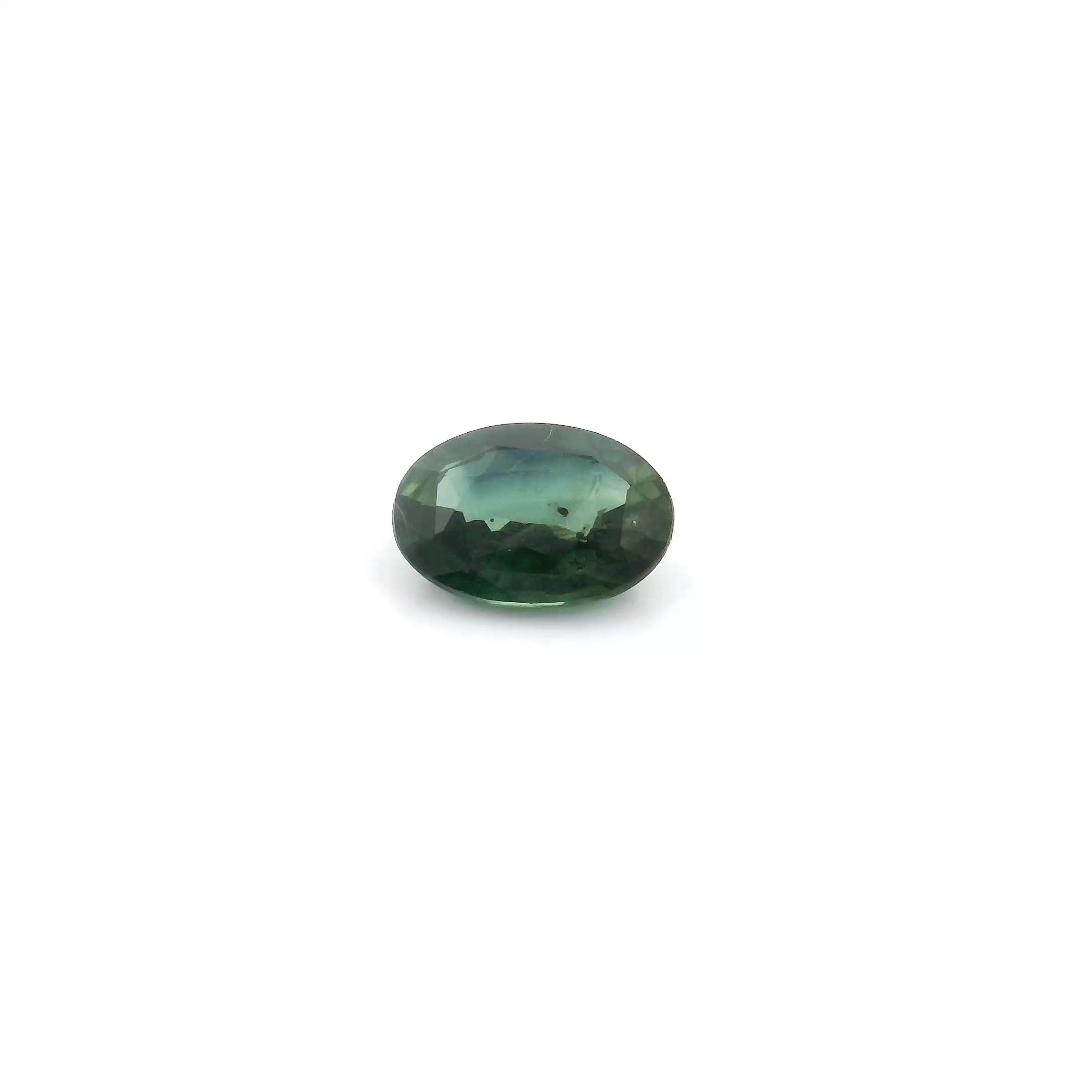0.69 Carat Green Oval Sapphire