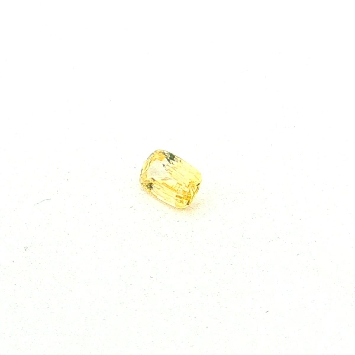 1.01 Carat Yellow Cushion Sapphire