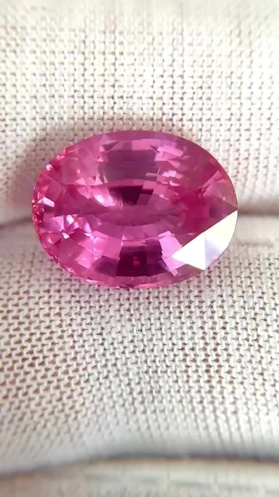 10.52 Carat Orange Oval Sapphire