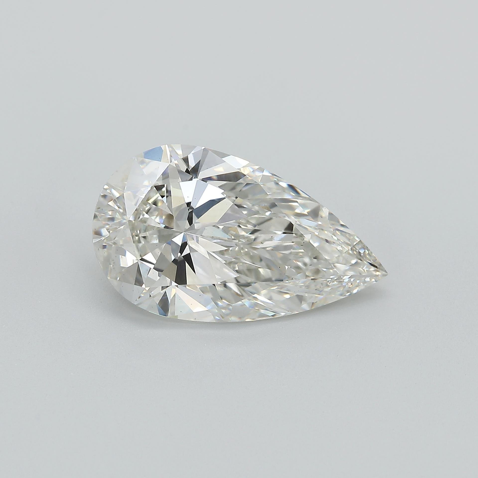 5.57ct J VS2 Rare Carat Ideal Cut Pear Lab Grown Diamond